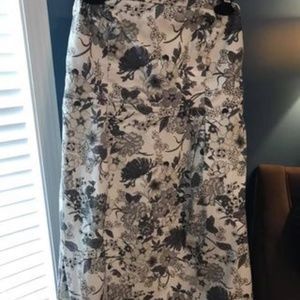 Old Navy black/white floral strapless dress (EUC)